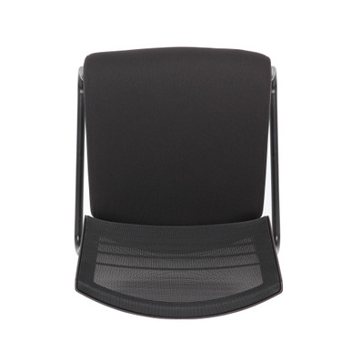 OfficeSource | Interchangeable | Black Mesh Back Guest Chair with Sled Base - Black – view 9