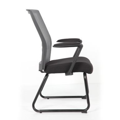 OfficeSource | Interchangeable | Black Mesh Back Guest Chair with Sled Base - Black – view 11
