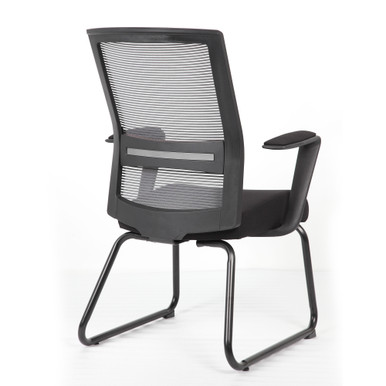 OfficeSource | Interchangeable | Black Mesh Back Guest Chair with Sled Base - Black – view 12