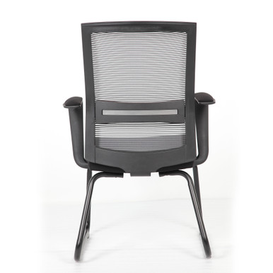 OfficeSource | Interchangeable | Black Mesh Back Guest Chair with Sled Base - Black – view 13