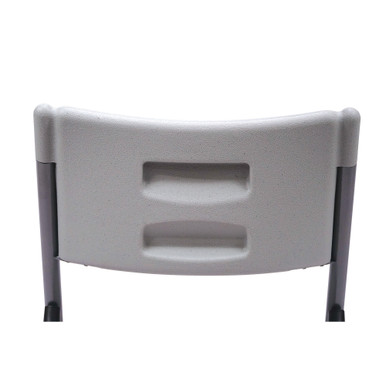 OfficeSource | Blow Molded Folding Chairs | Plastic Blow-Molded Folding Chair - Gray with Gray Frame - Gray – view 10