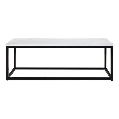 Lenox 24'' x 48'' Rectangular  Coffee Table with Black Metal Base - Espresso - Black – view 13