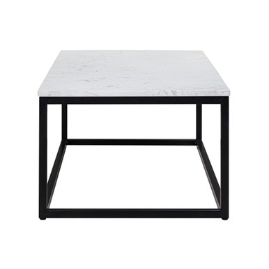 Lenox 24'' x 48'' Rectangular  Coffee Table with Black Metal Base - Espresso - Black – view 14