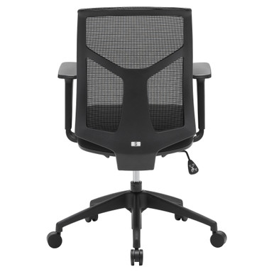 OfficeSource Starlight Mid Back Basic Task Chair with Black Frame - Charcoal Fabric – view 10