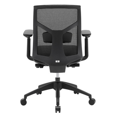 OfficeSource Starlight Mid Back Luxe Task Chair with Black Frame and Seat Slider - Navy Blue Fabric – view 10