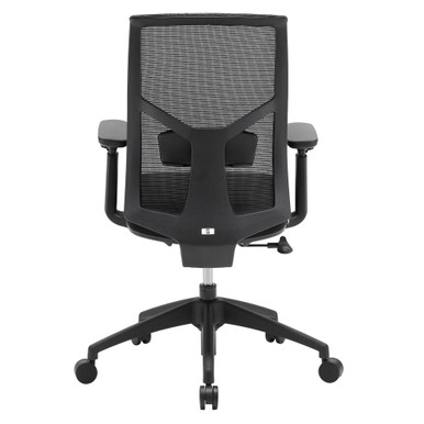 OfficeSource Starlight High Back Basic Task Chair with Black Frame - Black Fabric – view 10