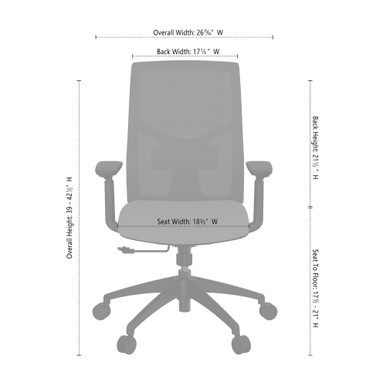 OfficeSource Starlight High Back Basic Task Chair with Black Frame - Black Fabric – view 11