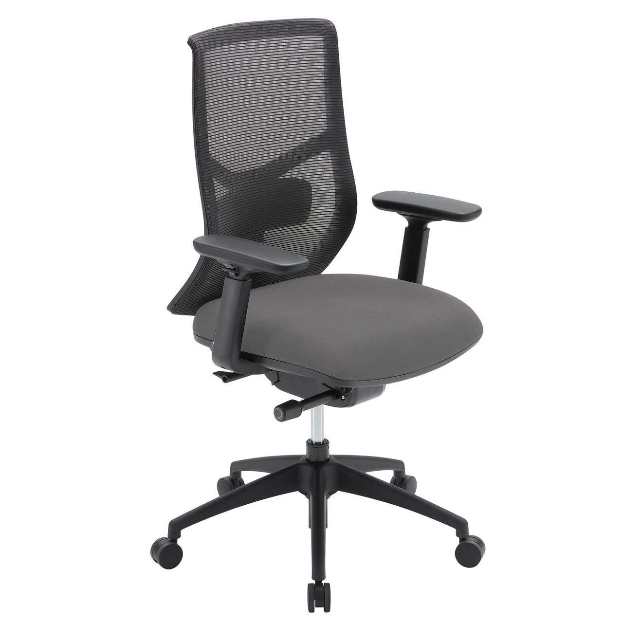 OfficeSource Starlight High Back Luxe Task Chair with Black Frame and Seat Slider