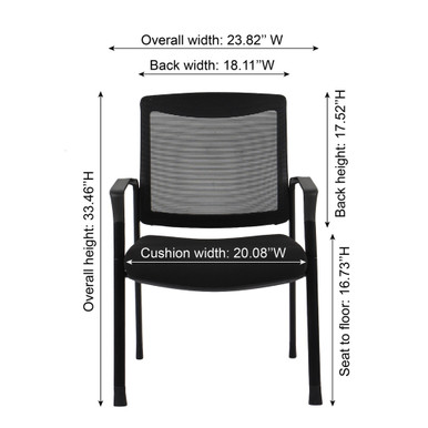 OfficeSource | Duo | 2-in-1 Stacking Chair - Black PU Leather - Black – view 16