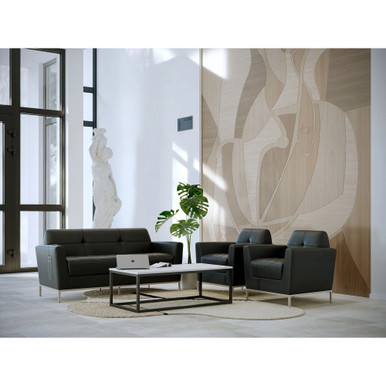 Parker Club Chair - Black - Chrome – view 15