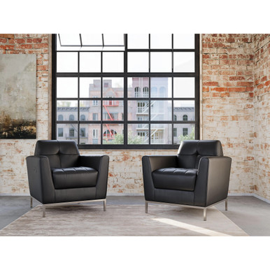 Parker Club Chair - Black - Chrome – view 14