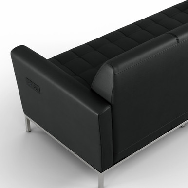 Parker Sofa - Pewter - Chrome – view 10