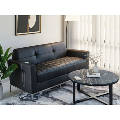 Parker Sofa - Pewter - Chrome – view 13