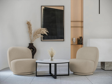 Aria Swivel Lounge Chair - Beige – view 15