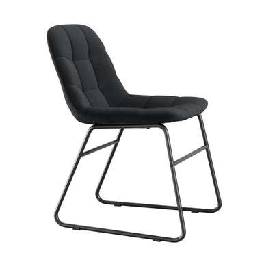 OfficeSource | Jaden | Fabric Guest Chair with Black Sled Base (Set of 2) - Lt Gray - Black – view 11
