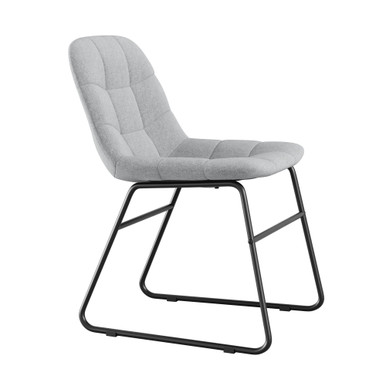 OfficeSource | Jaden | Fabric Guest Chair with Black Sled Base (Set of 2) - Lt Gray - Black – view 10
