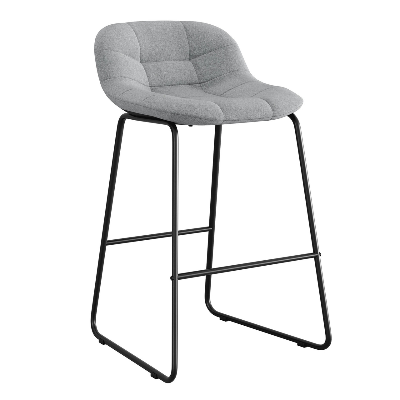Jaden Half-back Fabric Stool - Set of 2