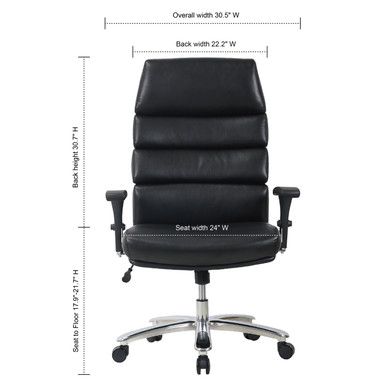 Halston Big & Tall Executive Task Chair - Black - Black – view 9