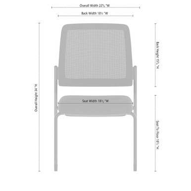 Starlight Armless Stacking Chair - Red Fabric - Black – view 28