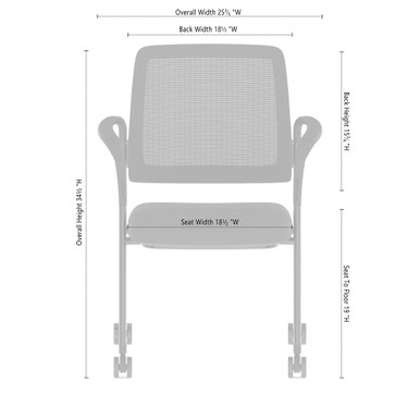 Starlight Stacking Chair with Arms - Red Fabric - Black – view 14
