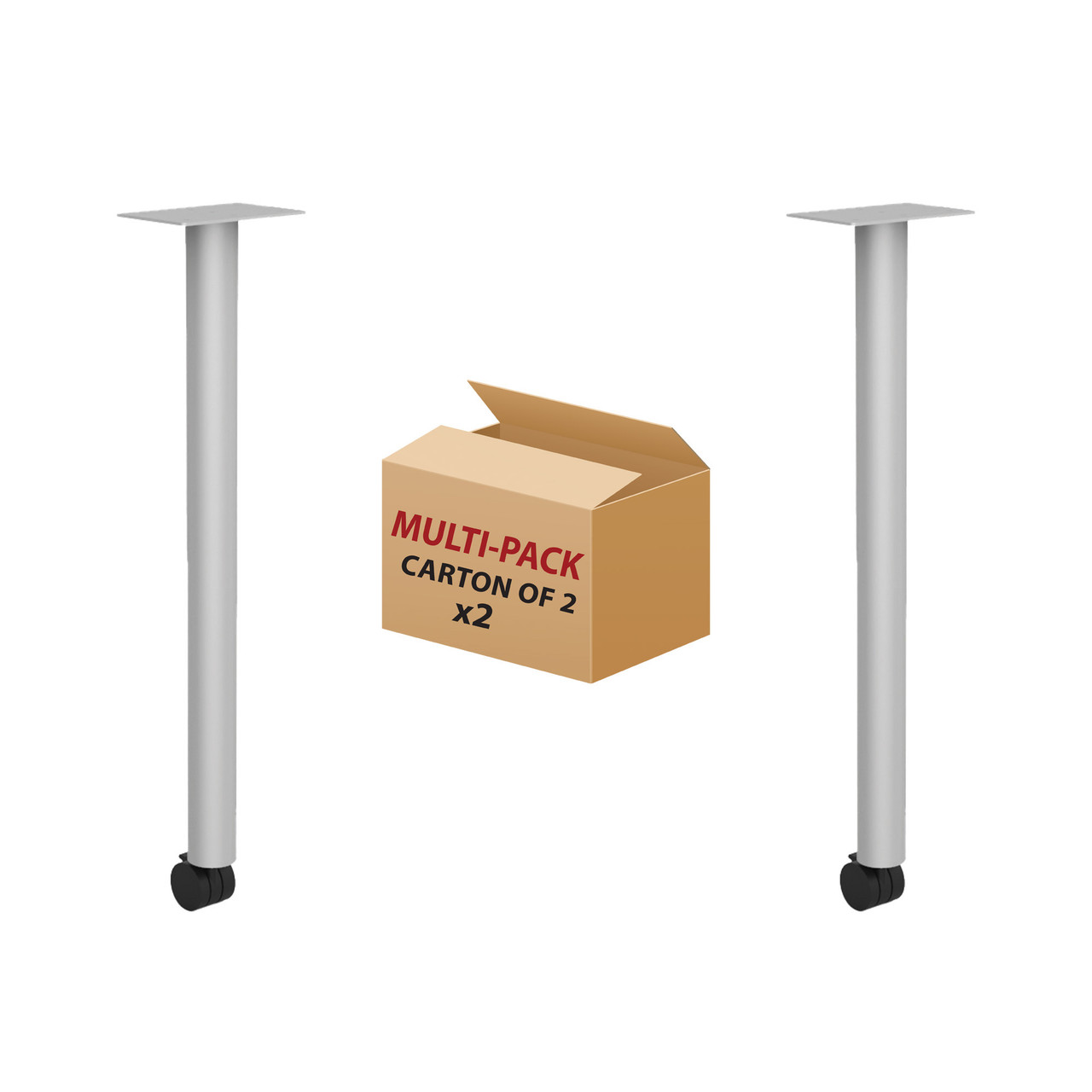 OfficeSource Training Tables by OfficeSource Post Leg with Caster