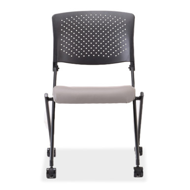 OfficeSource | Julep | Armless Nesting Chair with Antimicrobial Seat - Neptune Antimicrobial Vinyl Seat - Black – view 10
