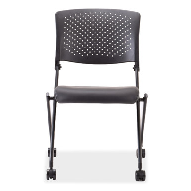 OfficeSource | Julep | Armless Nesting Chair with Antimicrobial Seat - Neptune Antimicrobial Vinyl Seat - Black – view 11