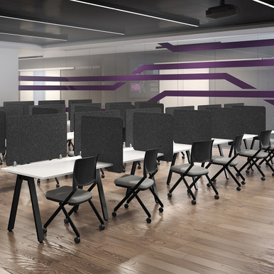 OfficeSource | Julep | Armless Nesting Chair with Antimicrobial Seat - Neptune Antimicrobial Vinyl Seat - Black – view 12