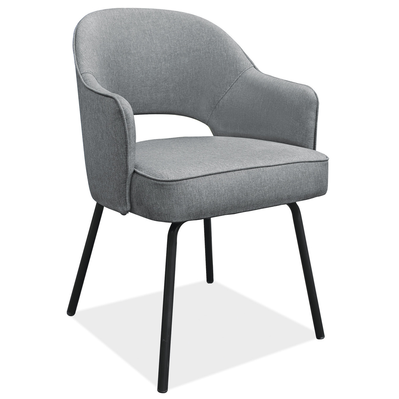 OfficeSource Kinsley Collection Modern Guest Chair with Black Metal Legs