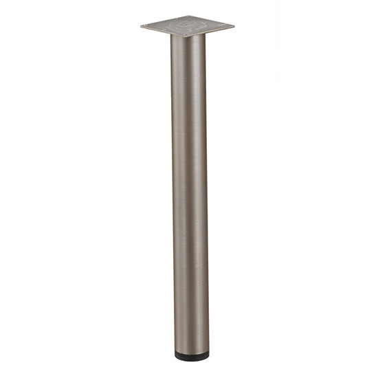 OfficeSource OS Laminate Collection Metal Leg For Bullet Tops - Silver