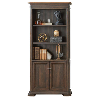 OfficeSource | Westwood | Bookcase with Doors - Dark Roast