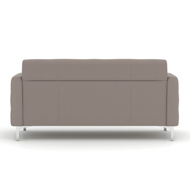 OfficeSource | Draper | Sofa with Silver Metal Legs - Light Gray - Silver – view 10