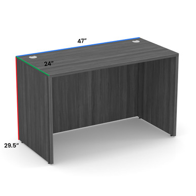 OS Laminate Desk Shell - 47'' x 24'' - Java – view 11
