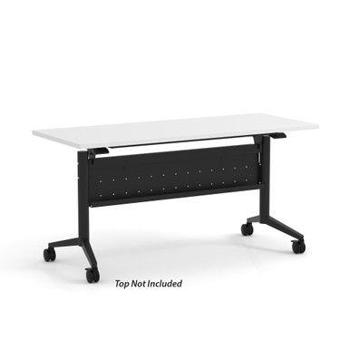 OfficeSource | Training Tables | T - Flip Top Table Leg - White – view 35