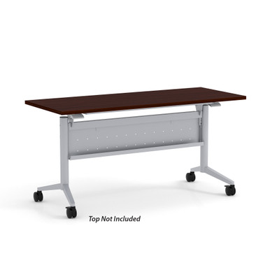 OfficeSource | Training Tables | T - Flip Top Table Leg - White – view 13