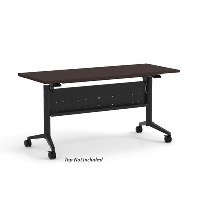 OfficeSource | Training Tables | T - Flip Top Table Leg - White – view 24