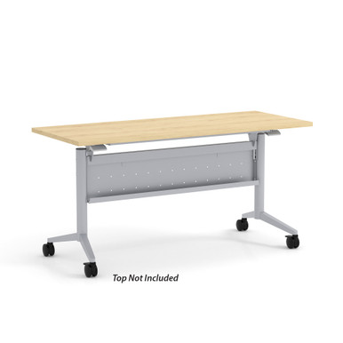 OfficeSource | Training Tables | T - Flip Top Table Leg - White – view 14