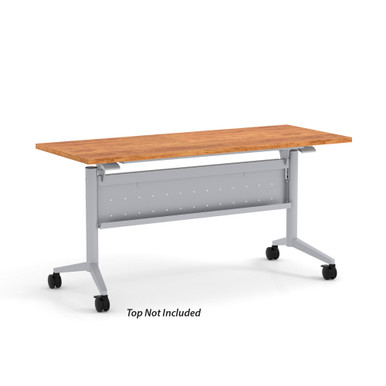 OfficeSource | Training Tables | T - Flip Top Table Leg - White – view 10