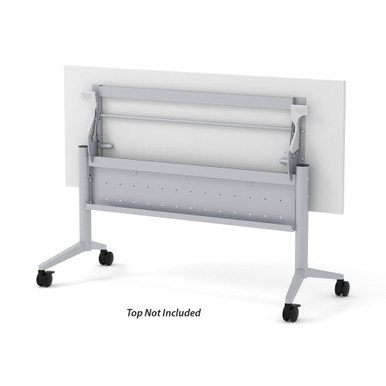 OfficeSource | Training Tables | T - Flip Top Table Leg - White – view 19