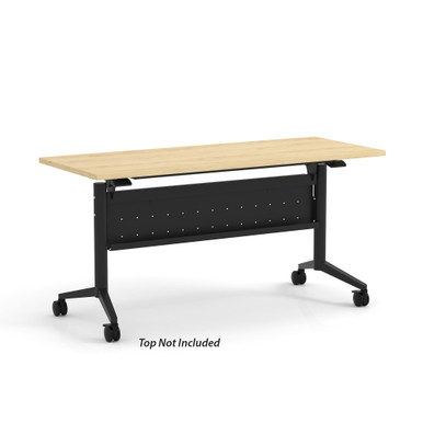 OfficeSource | Training Tables | T - Flip Top Table Leg - White – view 28