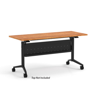 OfficeSource | Training Tables | T - Flip Top Table Leg - White – view 26