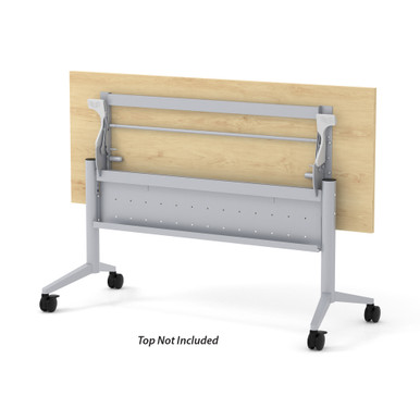 OfficeSource | Training Tables | T - Flip Top Table Leg - White – view 12