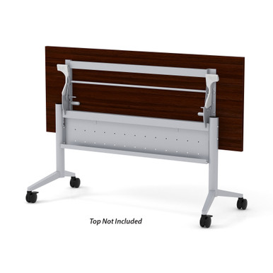 OfficeSource | Training Tables | T - Flip Top Table Leg - White – view 15