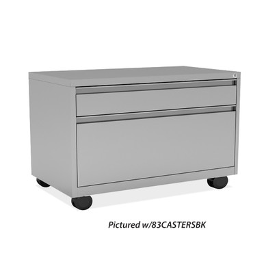 OfficeSource Benching Cabinets 2 Drawer Metal Benching File Cabinet - 35.5''W - Silver – view 2