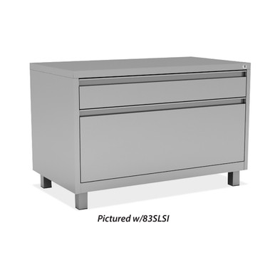 OfficeSource Benching Cabinets 2 Drawer Metal Benching File Cabinet - 35.5''W - Silver – view 3
