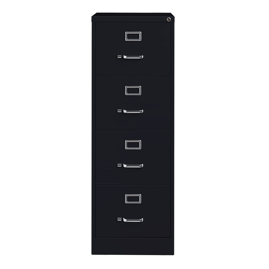 OfficeSource Steel Vertical File Collection 4 Drawer Vertical File Cabinet, 26.5" Deep, Legal
