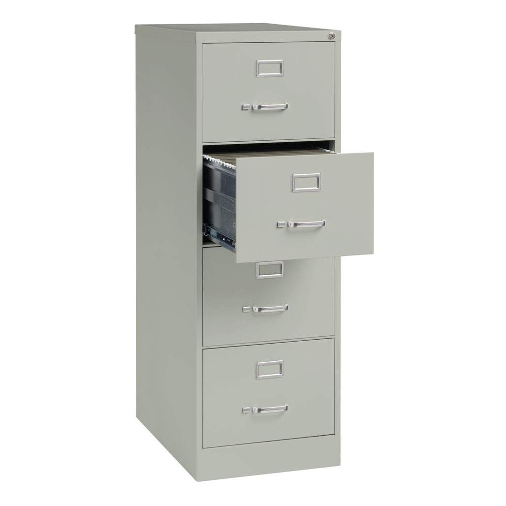 OfficeSource Steel Vertical File Collection 4 Drawer Vertical File Cabinet, 26.5" Deep, Legal
