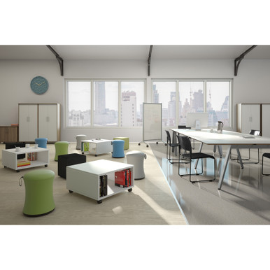 OfficeSource | Shapes | Fabric Cube Seat - Black – view 12