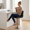 Allegro Brushed Bar Stool Black