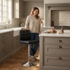 Allegro Brushed Bar Stool Black